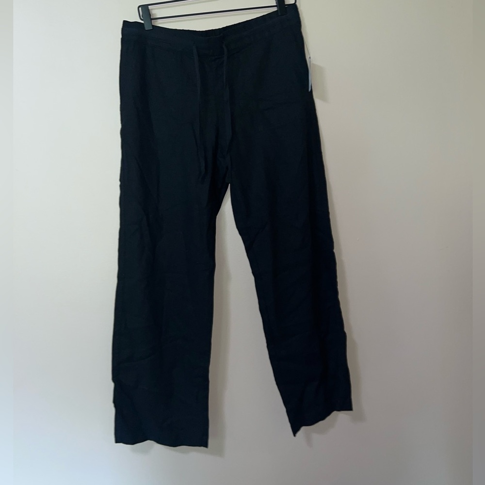 Nordstrom Caslon Linen Black Pants